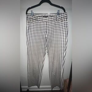 Theory Gingham Tailored Pants • Size 10 • Modern Workwear
